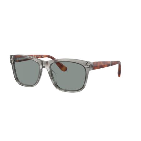 Brunello Cucinelli Unisex Sunglass BC4003S - Framekleur: Grijs gestreept, Lenskleur: Blauw Denim