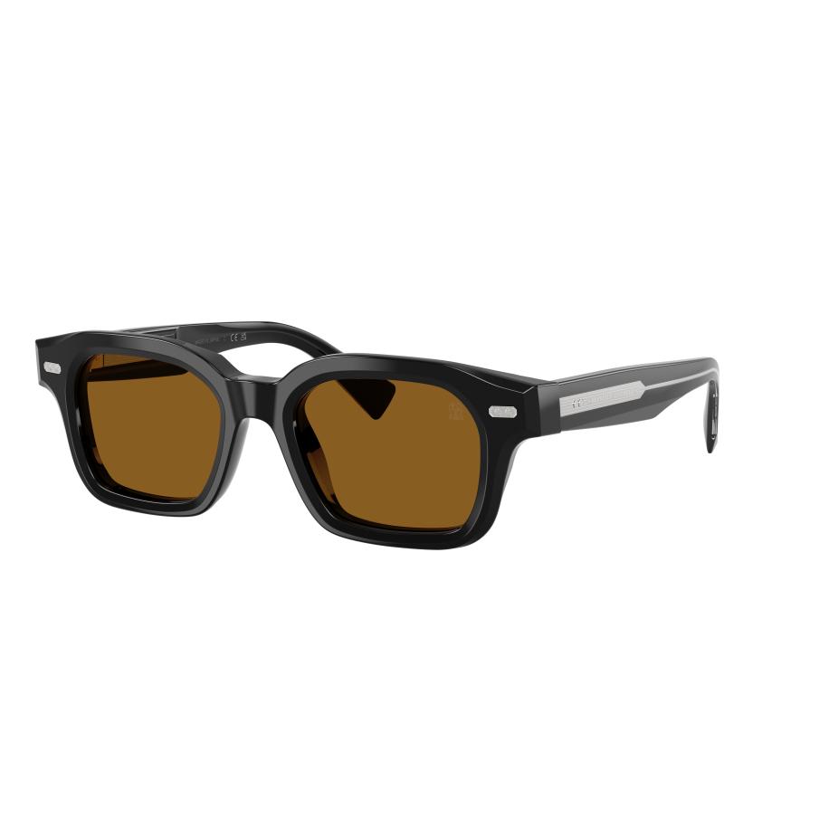 Brunello Cucinelli Mannelijk Sunglass BC4018S JARED - Framekleur: Zwart, Lenskleur: Terracotta Oranje