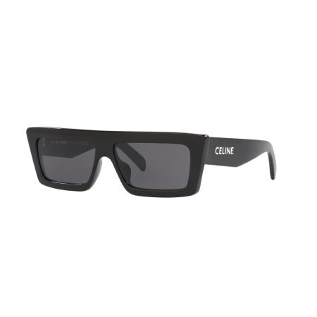 Celine Unisex Sunglass CL40214U - Framekleur: Zwart glanzend, Lenskleur: Grijs