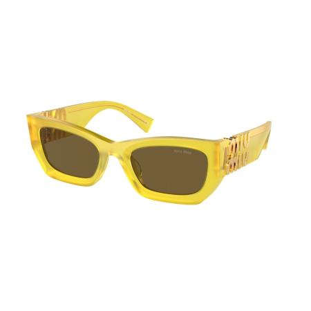 Miu Miu MU09WS 17L01T Geel Dames Zonnebril