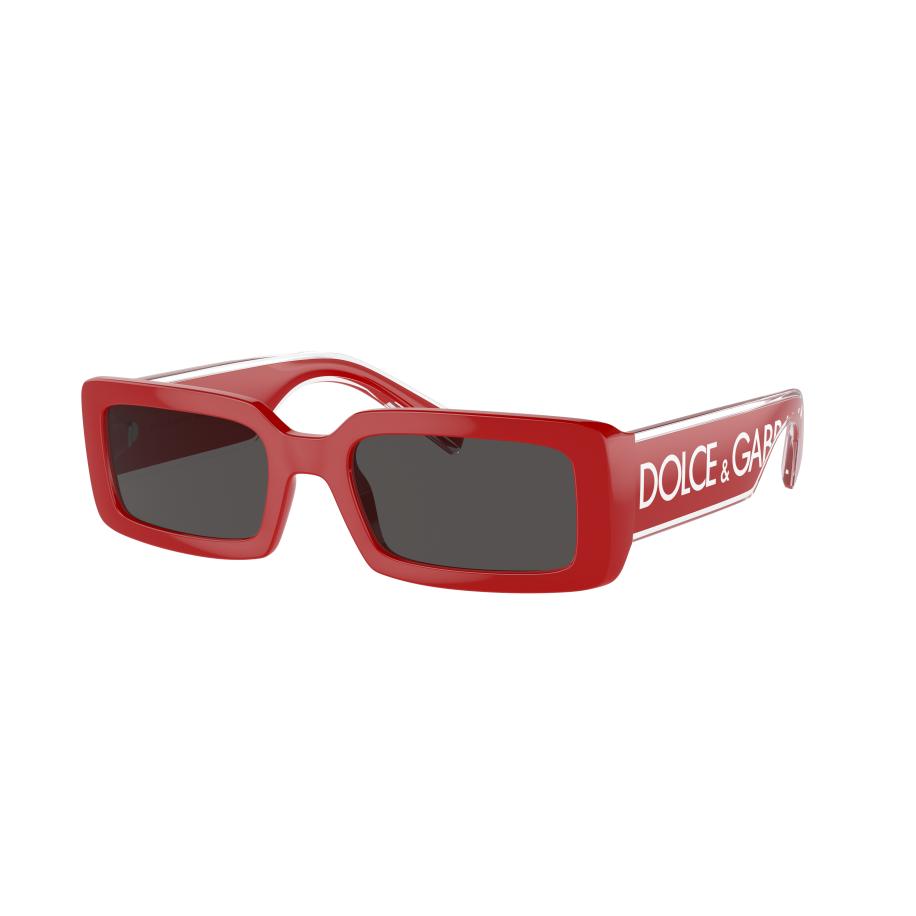 Dolce&Gabbana Vrouwelijk Sunglass DG6187 - Framekleur: Rood, Lenskleur: Donkergrijs Grijs