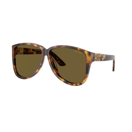 Miu Miu Vrouwelijk Sunglass MU A08S - Framekleur: Honing Havana, Lenskleur: Donkerbruin