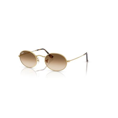 Ray-Ban Oval Metal zonnebril Arista Goud montuur Bruin glazen 54-21
