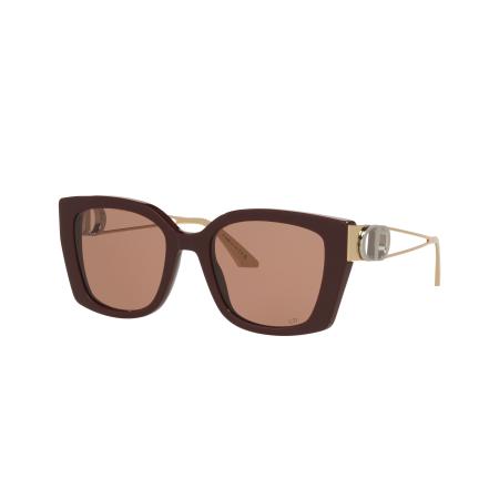DIOR Vrouwelijk Sunglass 30Montaigne S13I - Framekleur: Donkerrood, Lenskleur: Rood