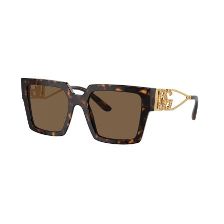 Dolce&Gabbana Vrouwelijk Sunglass DG4446B - Framekleur: Havana, Lenskleur: Donkerbruin