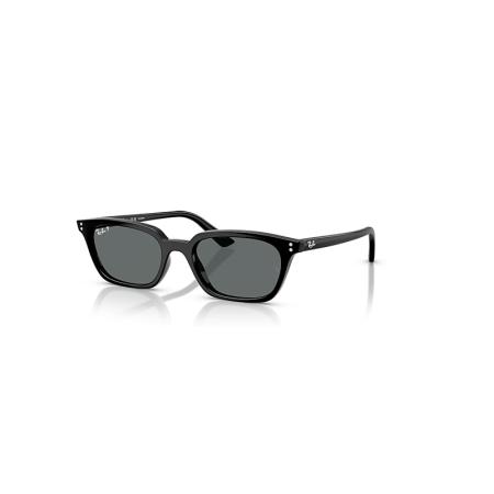 Ray-Ban Zaya Bio-based zonnebril Zwart montuur Grijs glazen Gepolariseerd 50-19
