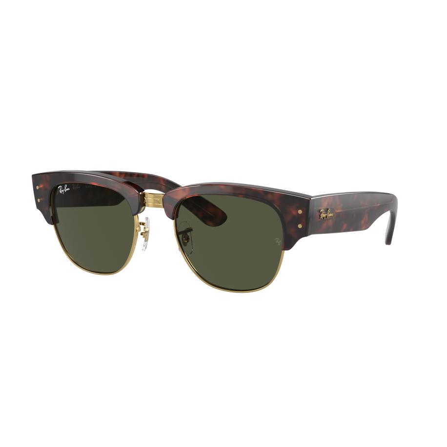 Ray-Ban Unisex Sunglass RB0316S Mega Clubmaster - Framekleur: Tortoise op goud, Lenskleur: G-15 Groen Groen