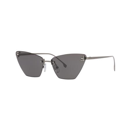 Fendi Vrouwelijk Sunglass Fendi First Crystal FE4160US - Framekleur: Zilver wit, Lenskleur: Grijs
