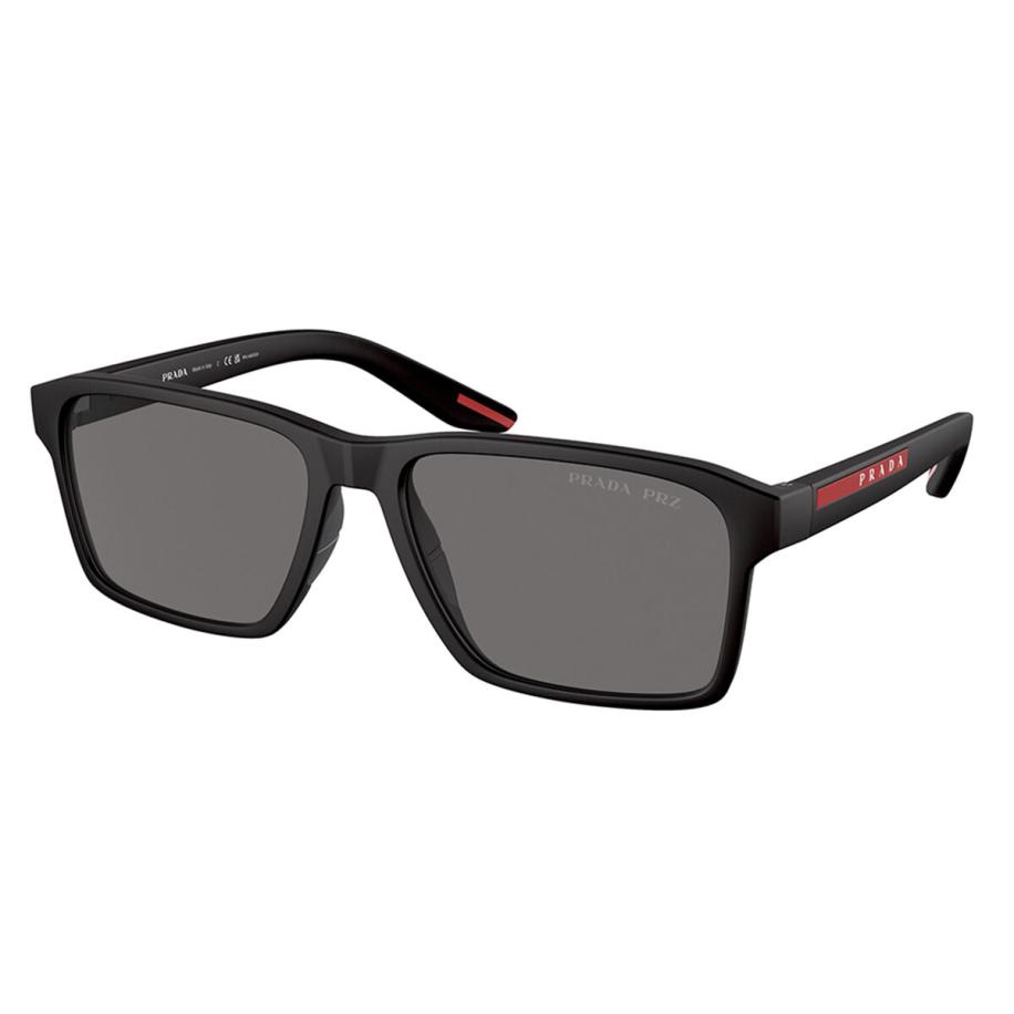 Prada Linea Rossa PS05YSF Aziatische pasvorm Polarized DG002G Zwart Heren Zonnebril