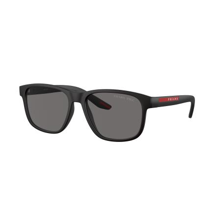 Prada Linea Rossa Mannelijk Sunglass PS 06YS - Framekleur: Zwart rubber, Lenskleur: Polar donkergrijs