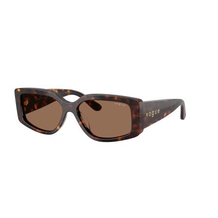 Vogue Eyewear Vrouwelijk Sunglass VO5642SU - Framekleur: Donker Havana, Lenskleur: Donkerbruin