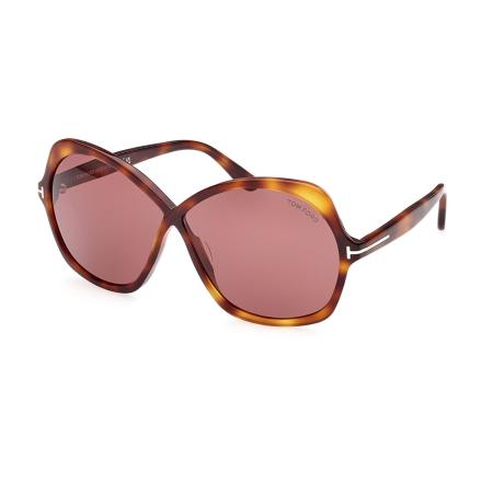 Tom Ford FT1013 ROSEMIN 52Y Tortoiseshell Dames Zonnebril