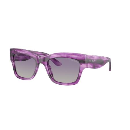 Vogue Eyewear Vrouwelijk Sunglass VO5524S - Framekleur: Paars Havana, Lenskleur: Grijs gradiënt violet gepolariseerd