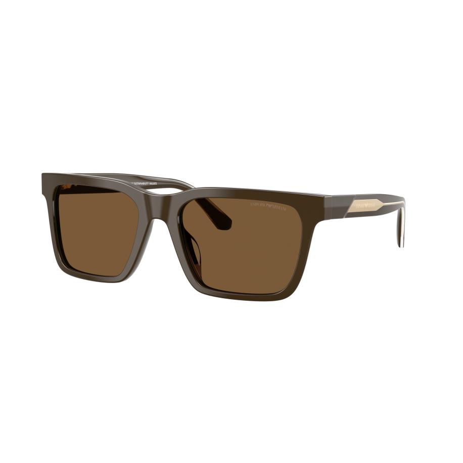 Emporio Armani Mannelijk Sunglass EA4262U - Framekleur: Glanzend bruin, Lenskleur: Bruin Bruin