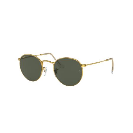 Ray-Ban Mannelijk Sunglass RB3447 Round Metal Legend Gold - Framekleur: Goud, Lenskleur: G-15 Groen