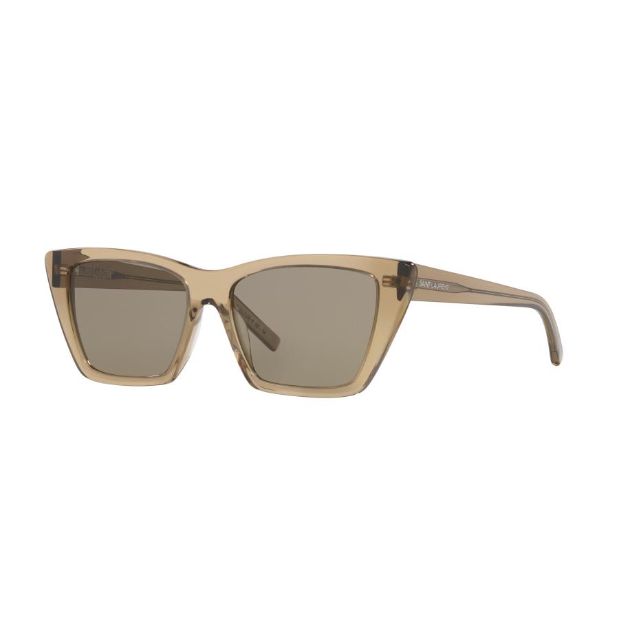 Saint Laurent Vrouwelijk Sunglass SL 276 Mica - Framekleur: Bruin glanzend, Lenskleur: Grijs Grijs