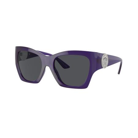 Versace Vrouwelijk Sunglass VE4452 - Framekleur: Transparant paars, Lenskleur: Donkergrijs