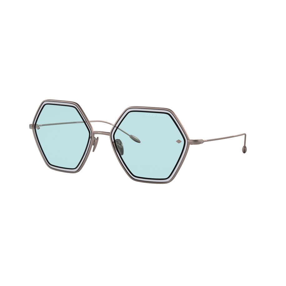 Giorgio Armani Vrouwelijk Sunglass AR6130 - Framekleur: Brons, Lenskleur: Licht azuurblauw Blauw