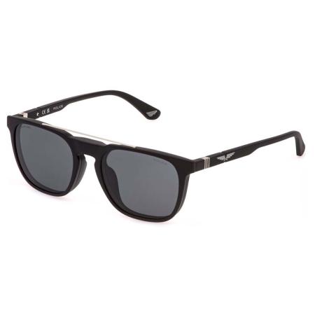 Police UPLQ67 ORIGINS LITE 33 With Clip-On U28P Zwart Heren Zonnebril