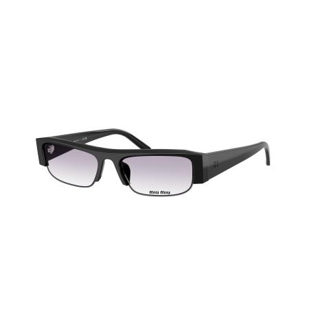 Miu Miu Vrouwelijk Sunglass MU B07S - Framekleur: Zwart, Lenskleur: Helder gradiënt donkergrijs