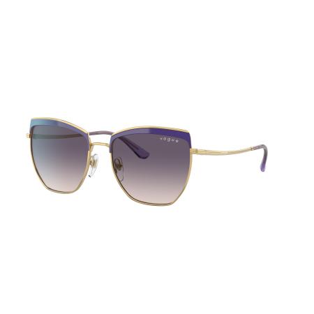 Vogue Eyewear Vrouwelijk Sunglass VO4234S - Framekleur: Top violet/goud, Lenskleur: Roze gradiënt donkergrijs