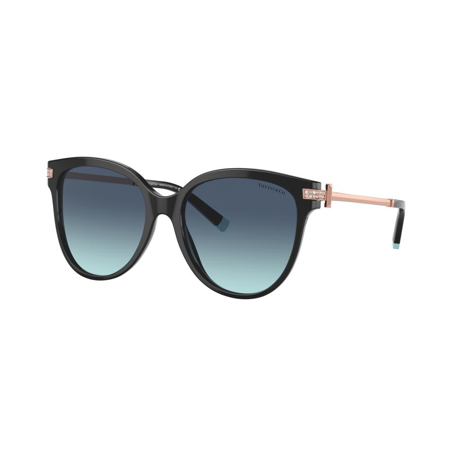 Tiffany & Co. Vrouwelijk Sunglass TF4193B - Framekleur: Zwart, Lenskleur: Azuurblauw gradiënt blauw Blauw