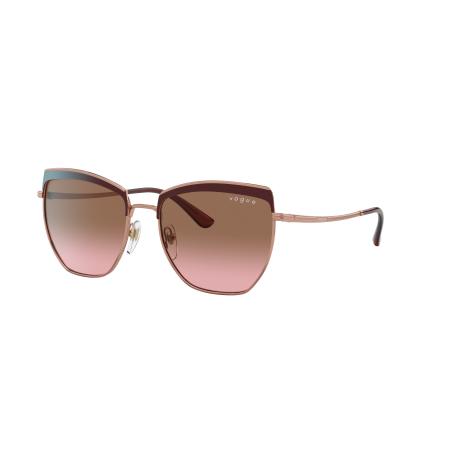 Vogue Eyewear Vrouwelijk Sunglass VO4234S - Framekleur: Top bordeaux/roségoud, Lenskleur: Roze gradiënt bruin