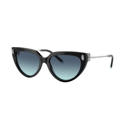 Tiffany & Co. Vrouwelijk Sunglass TF4195 - Framekleur: Zwart, Lenskleur: Azuurblauw gradiënt blauw
