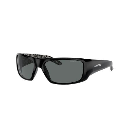 Arnette Mannelijk Sunglass AN4182 Hot Shot - Framekleur: Glanzend zwart, Lenskleur: Polarized donkergrijs