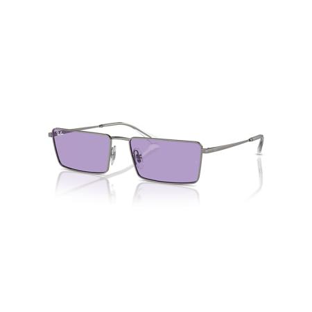 Ray-Ban EMY BIO-BASED zonnebril Staalgrijs montuur Violet glazen 59-17