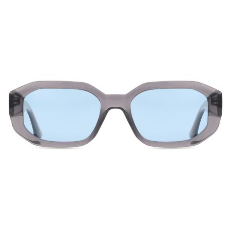 Heren Geometric Volledige rand Plastic Grijs Zonnebril - Arise Collective