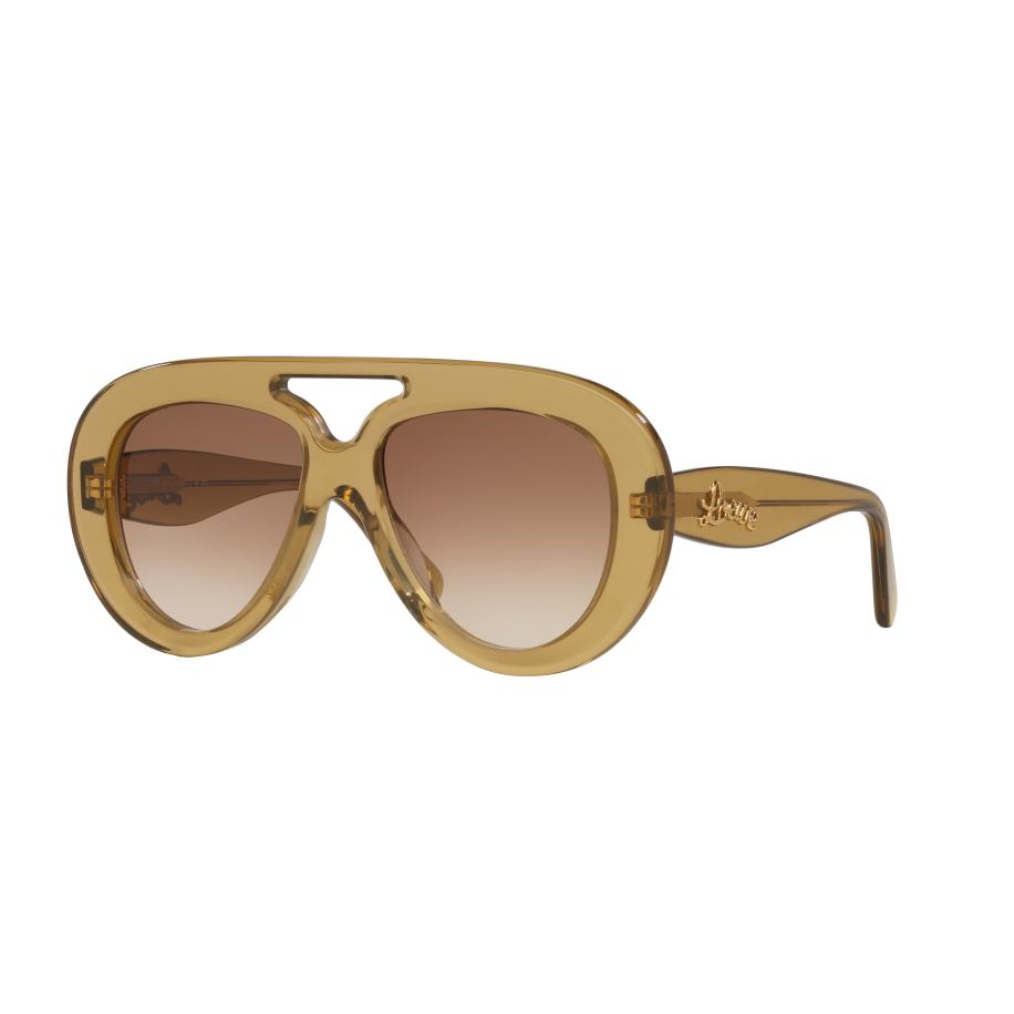 Loewe Mannelijk Sunglass Lw40144U - Framekleur: Groen, Lenskleur: Bruin Gradiënt Bruin