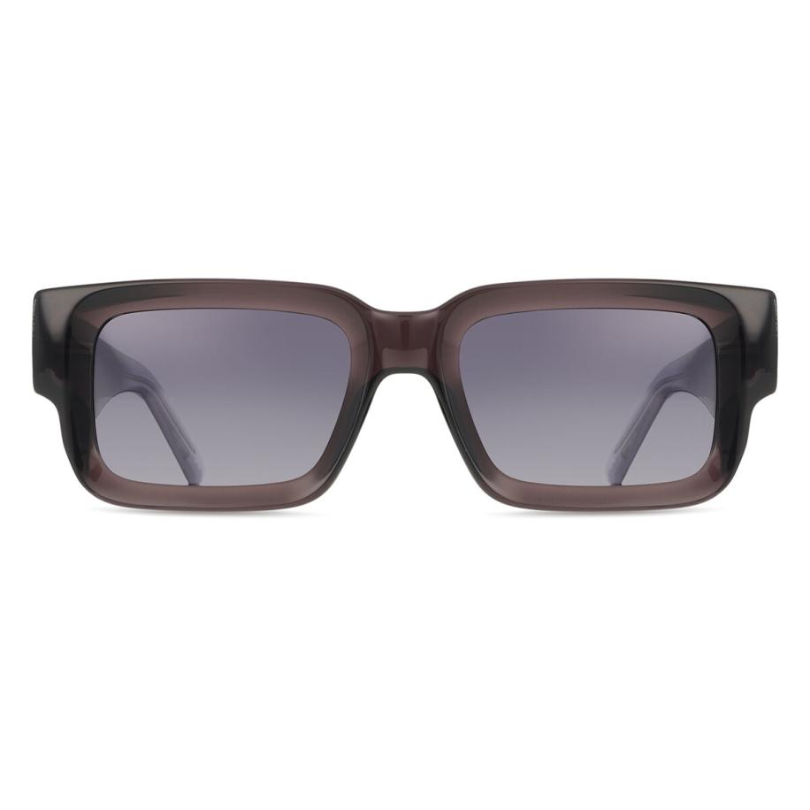 Heren Vierkant Volledige rand Plastic Grijs Zonnebril - Arise Collective