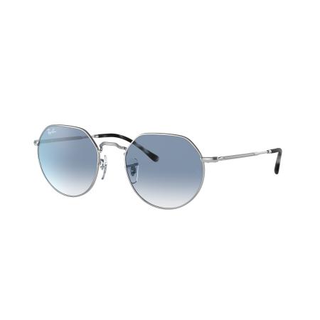 Ray-Ban Unisex Sunglass RB3565 Jack - Framekleur: Zilver, Lenskleur: Blauw