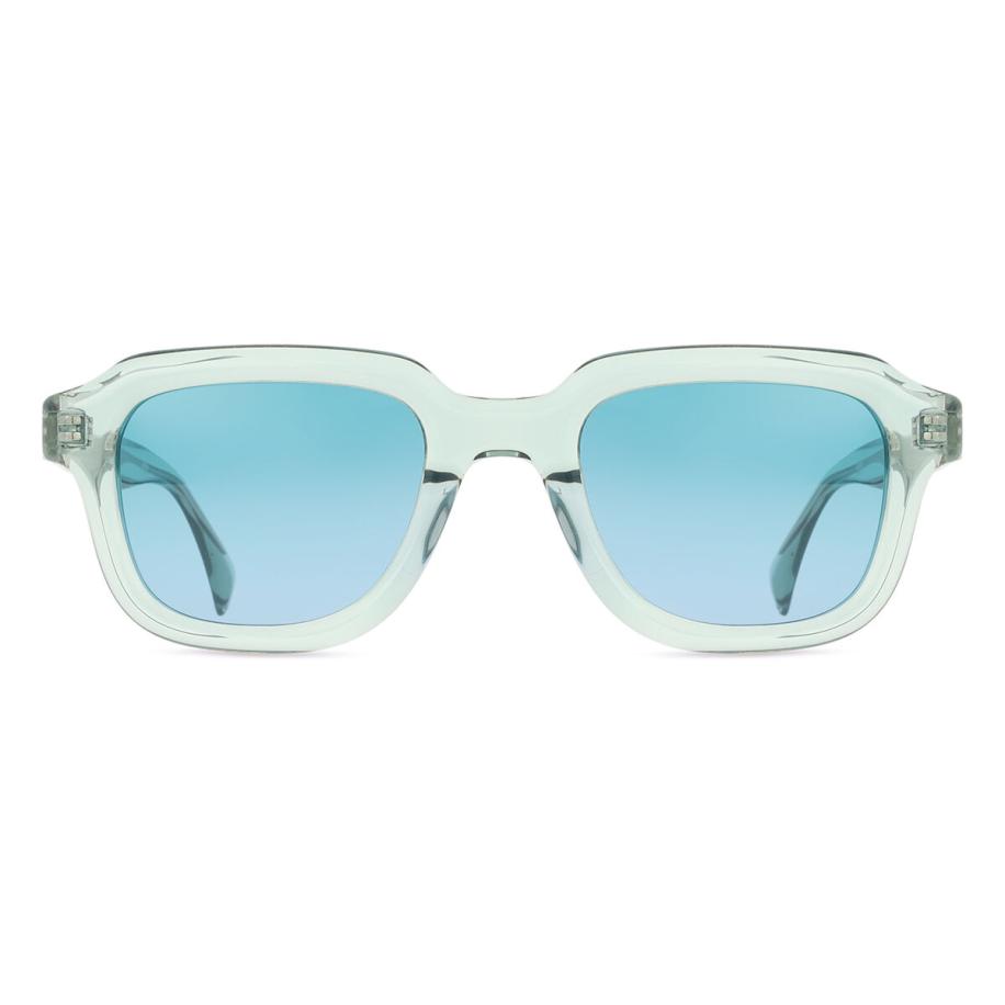 Heren Vierkant Volledige rand Plastic Blauw Zonnebril - Arise Collective