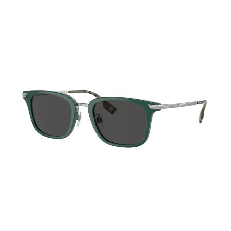 Burberry Mannelijk Sunglass BE4395 Peter - Framekleur: Groen, Lenskleur: Donkergrijs