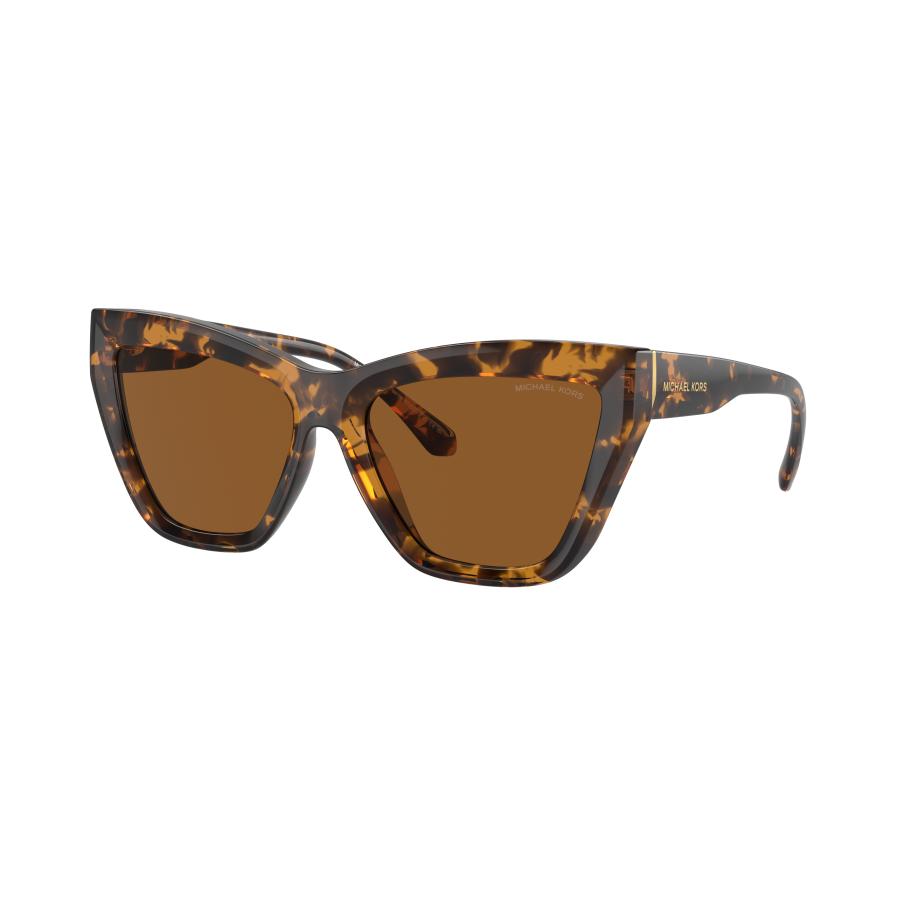 Michael Kors Vrouwelijk Sunglass MK2211U Dubai - Framekleur: Donker tortoise, Lenskleur: Amber effen Bruin