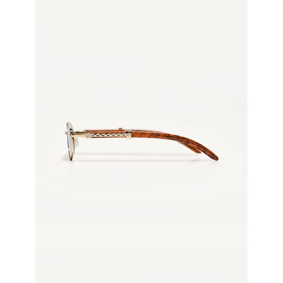 Bershka Bershka Zonnebril blauw / bruin / goud -