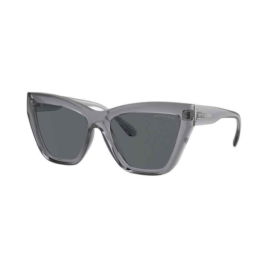 Michael Kors Vrouwelijk Sunglass MK2211U Dubai - Framekleur: Blauw transparant, Lenskleur: Donkergrijs effen Grijs