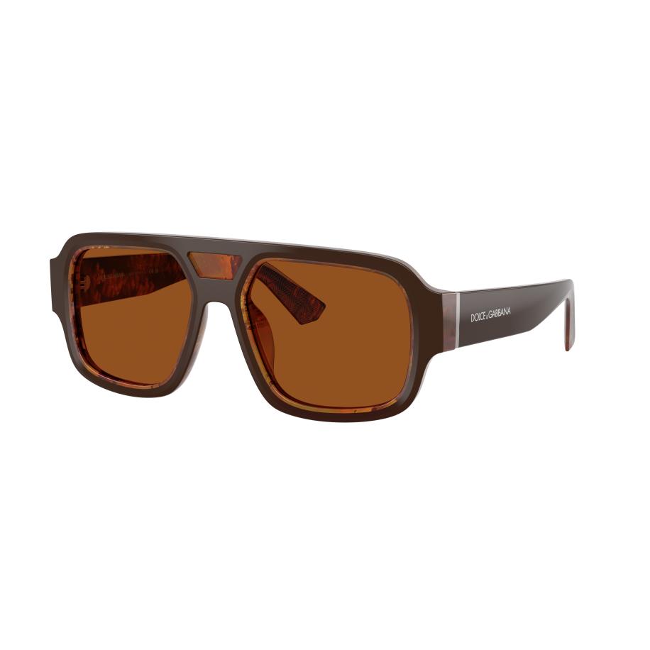 Dolce&Gabbana Mannelijk Sunglass DG4516 - Framekleur: Top Brown/Pearl Gold & Brown, Lenskleur: Donkerbruin Bruin