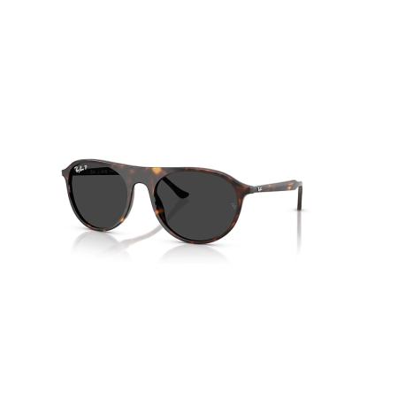Ray-Ban Rb2215 zonnebril Havana montuur Zwart glazen Gepolariseerd 59-20