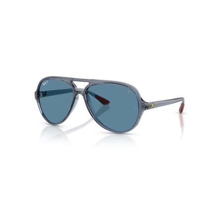 Ray-Ban Scuderia Ferrari Monza Ltd | Rb4125m zonnebril Transparant Blauw montuur Blauw glazen Gepolariseerd 57-14