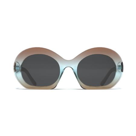 HANUKEii Zanzibar HK-031-02 Blauw Heren Zonnebril