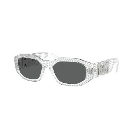 Versace Mannelijk Sunglass VE4361 Biggie - Framekleur: Kristal, Lenskleur: Donkergrijs