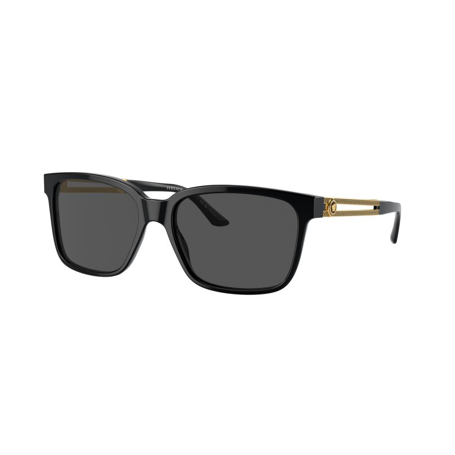 Versace Mannelijk Sunglass VE4307 - Framekleur: Zwart, Lenskleur: Grijs Grijs