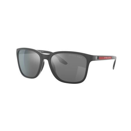 Prada Linea Rossa Mannelijk Sunglass PS 02WS - Framekleur: Grijs Rubber, Lenskleur: Polar donkergrijs gespiegeld zilver