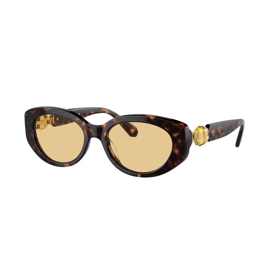 Swarovski SK6002 1002/8 Tortoiseshell Dames Zonnebril Geel