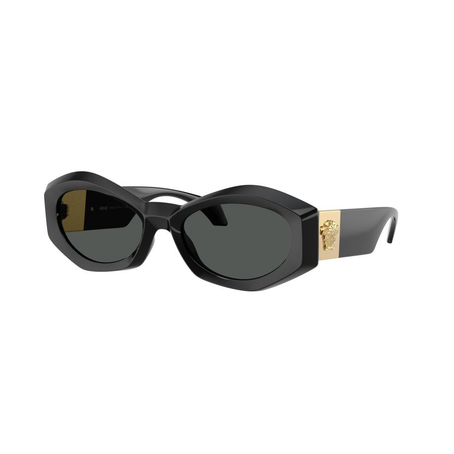 Versace Vrouwelijk Sunglass VE4466U - Framekleur: Zwart, Lenskleur: Donkergrijs Grijs