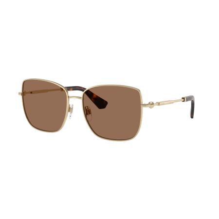 Burberry Vrouwelijk Sunglass BE3158 - Framekleur: Lichtgoud, Lenskleur: Donkerbruin