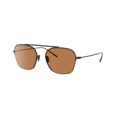 Giorgio Armani Mannelijk Sunglass AR6124 - Framekleur: Matzwart, Lenskleur: Bruin